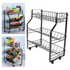 3 Tier Storage Stand Shelf Organizer Rack Holder Free Standing Jars Kitchen