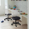 Armless Desk Chair Small Desktop Chair Swivel Study Chair for Small Space Grey