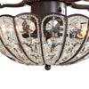 52inch Ceiling Fan Light Lamp with Crystal Lampshade Remote Control 5 Blades NEW