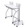 Corner Computer Desk Table on Wheels Home Office Workstation Study Writing Desk