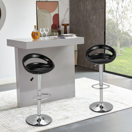 2Pack Bar Stools Kitchen Breakfast Chairs Gas Lift Swivel Chair Kitchen Cafe Pub