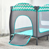 Foldable Baby Travel Cot Crib Bed with Infant Changing Table Playpen Mattress