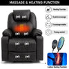 Riser & Recliner Armchair Leather 8 Point Electric Heated Massage Sofa Arm Chair