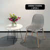 Dining Chairs Set of 4 Retro Eiffel Kitchen Chairs Wooden Legs Plastic Chair