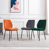 Set of 2 Velvet Dining Chairs Padded Seat Metal Legs Kitchen Home Office UK