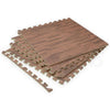12-24P Wood Grain Floor Mats Gym Eva Foam Interlocking Kid Soft Play Mat 60x60cm