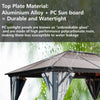 3x4(m) Metal Gazebo Pavilion Garden Party Tent Shelter 2-Tier Sun Shade Patio