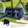 2-In-1 Pet Carrier Pet Kennel Cat Dog Travel Crate w/Removable Hammock Carry Bag