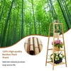 4-tier Bamboo Plant Stand Freestanding Ladder Plant Storage Shelf Display Rack