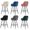 2* Velvet Bar Stools Breakfast Bar stool Pub Chairs Padded Seat Metal Leg CLIPOP