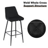 2X Modern Bar Stools Velvet Breakfast Stool Kitchen Pub Chair Metal Leg