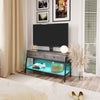 TV Stand Media Cabinet Console Table Entertainment Center w/ LED Shelves