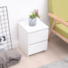 Modern Bedside Table Cabinet Nightstand Bedroom Furniture Storage w/2 Drawers