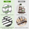 Garden Cart Plant Stand Metal Flower Pot Holder Indoor Outdoor Display Rack