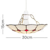Retro Stained Glass Ceiling Light Shade Tiffany Style Easy Fit Pendant Lampshade