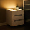 2/3 Drawers LED Bedside Tables Cabinets Wireless Charging Bedroom Furniture