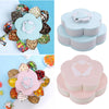 Snack Tray Petal Flower Candy Box Storage Containers Dried Fruit Plate Rotating