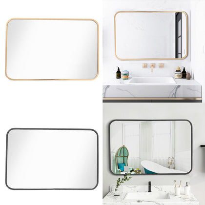 Horizontal Rectangular Wall Mirror Industrial Living room Bathroom Hallway 60cm