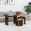 3x Nesting Coffee Tables Engineered Wood Table Furniture Multi Colours vidaXL