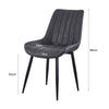 Dining Chairs Set of 2 Faux Leather Kitchen Chairs with Metal Legs Restaurants