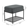 Metal Shoe Stool Storage Rack Sofa Side Table Chair Footstool Upholstered Seat