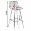 2x Bar Stool Breakfast Home Kitchen Pub Barstools Velvet Metall Bar Chairs