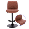 1/2/4/6x Bar Stool Faux Leather Breakfast Home Stool Swivel Gas Lift Bar Chair