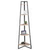 5 Shelf Tier Corner Ladder Wall Unit Bookcase Industrial Frame Plant Display