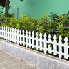 Flexible Plastic Wooden Effect Lawn Border Edge Garden Edging Picket Fencing Set