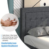 Single Size Upholstered Bed Frame Button-Tufted Soft Bed Platform w/ Headboard