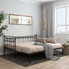 Pull-out Sofa Bed Frame Black Metal 90x200 cm GHB