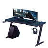 55 Inch Extra Large Gaming Desk PC Computer Desk RGB LED Lights Z-shaped Table