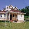 8FT Metal Windmill Garden Ornamental Wind Mill Weather Vane Weather Resistant