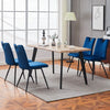 2pcs Dining Room Blue Velvet Padded Upholstered for Dining/Living Room Modern