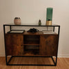 Vintage Industrial Cupboard Hallway Slim Console Table Cabinet Unit Sideboard