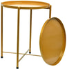 Accent Metal Side Table 2 Layer Sofa End Coffee Tray Snack Table for Living Room