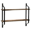 2 Tiers Floating Shelves Wood Rustic Shelf Wall Mount Display Unit Storage Rack