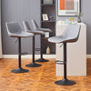 2 Faux Leather Bar Stools Breakfast Stools Gas Lift Swivel CLIPOP New Brown Grey