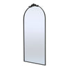 Cloakroom Dressing Full Body Mirror Arch Top Makeup Black Iron Ornate Decorative