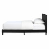 Upholstered Bed Frame PU Headboard Double/Single Size Bed Platform in Black