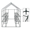 Greenhouse Garden Grow House PE Outdoor Green Steeple House w/ Shelf Plant Tent