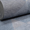 Arthouse Geometric Luxe Denim Blue Grey Heavy Vinyl Wallpaper Paste the Wall