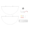Modern LED Ceiling Light Half Ring Panel Down Lights Bathroom Kitchen Bedroom