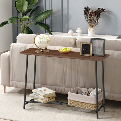 UK Industrial Metal Console Table Hallway Sofa Table Home Office Compact Display