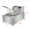 Commercial Electric Deep Fryer Fat Chip Single Dual Tank Stainless Steel 2500W
