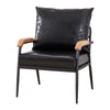 Black Sofa Armchair Couch Faux Leather Living Room Tub Chairs Metal Frame Modern