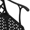 3 Piece Bistro Set Cast Aluminium Black E3H4