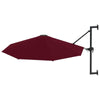 Wall-Mounted Parasol & Metal Pole Umbrella Patio Parasol Garden Umbrella