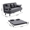 Faux Leather Fabric Sofa Bed Recliner Chair Bed 2/3 Seater Couch Sleeper Sofabed