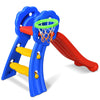 Kids Slide Foldable Toddler Child Climber Slider Playset with Basketball Hoop